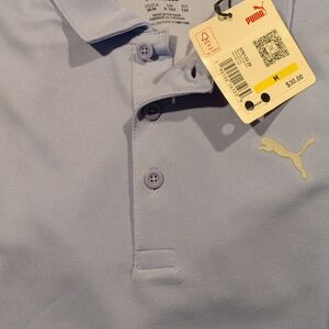 Puma Girl's Light Blue Polo Shirt. NWT Size Med.